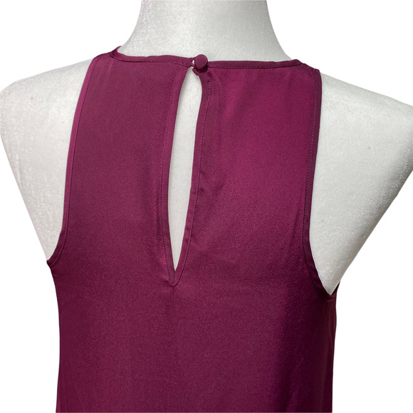 LIKELY for REVOLVE | sz S Women's Dark Red Pasadena Drop Waist Sleeveless Dress - Picture 7 of 7